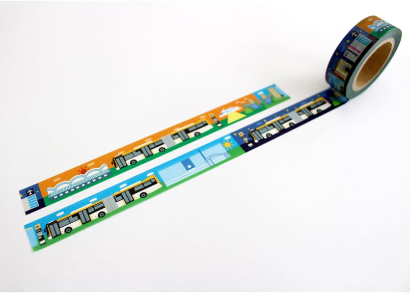 連節バス マスキングテープ | にしてつバス ONLINESTORE 連節バス マスキングテープ | にしてつバス ONLINESTORE
