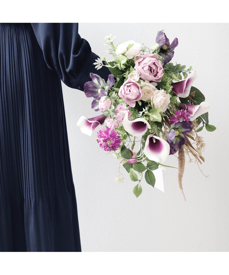 アーティフィシャルフラワーのブーケ〜elegant purple〜 | Artificial