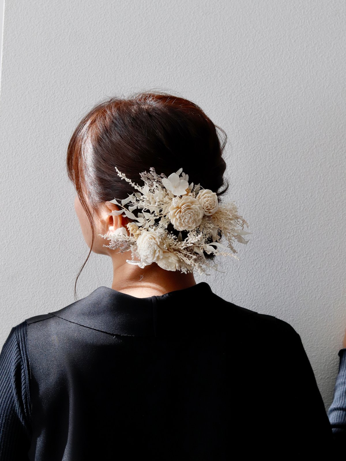 まとめ売り9袋 プルブロッサム ホワイト 髪飾り ブーケ 花束 白カラー