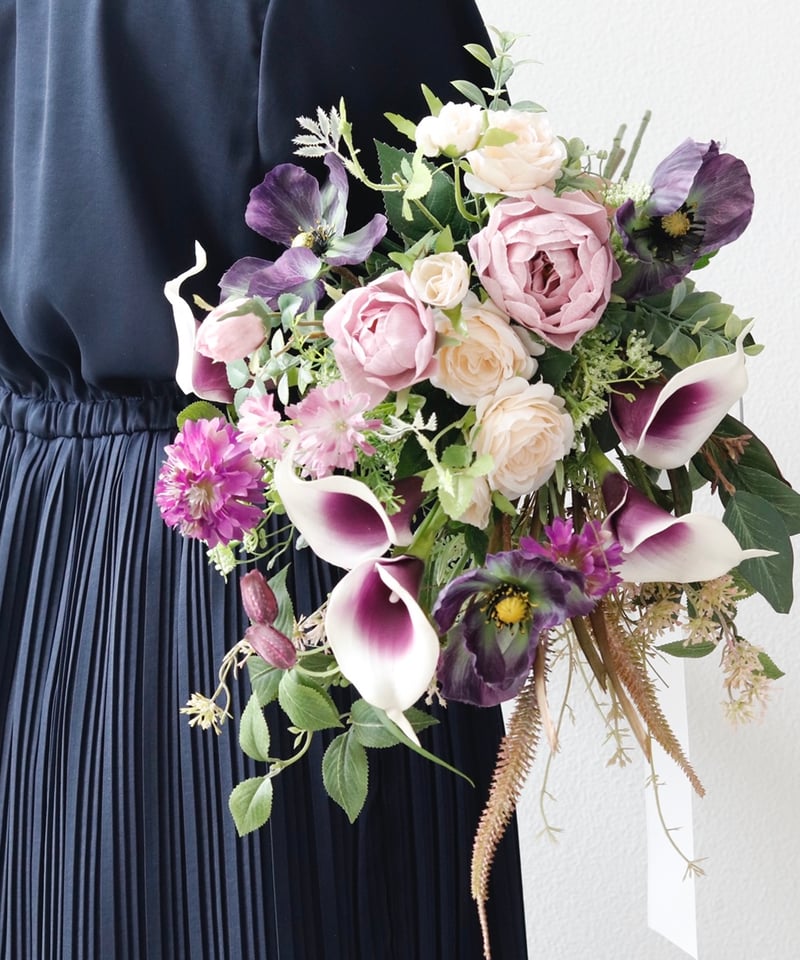 アーティフィシャルフラワーのブーケ〜elegant purple〜 | Artificial