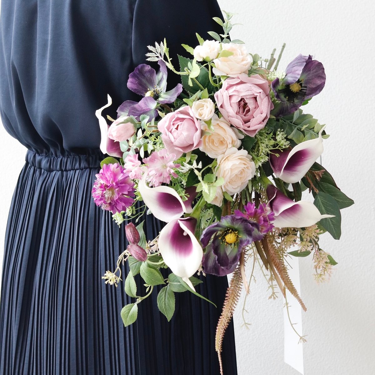 アーティフィシャルフラワーのブーケ〜elegant purple〜 | Artificial