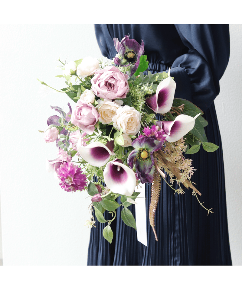 アーティフィシャルフラワーのブーケ〜elegant purple〜 | Artificial