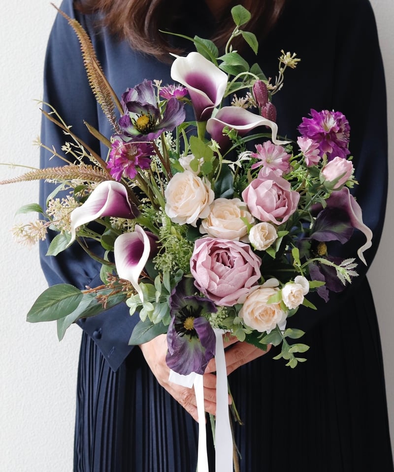 アーティフィシャルフラワーのブーケ〜elegant purple〜 | Artificial