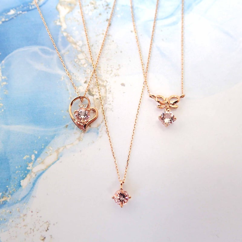 ●希少新品●GSTV●　k14マグノリアモルガナイト＆ダイヤ＋k18ネックレス ○希少新品○GSTV○k14マグノリアモルガナイト＆ダイヤ＋k18ネックレス