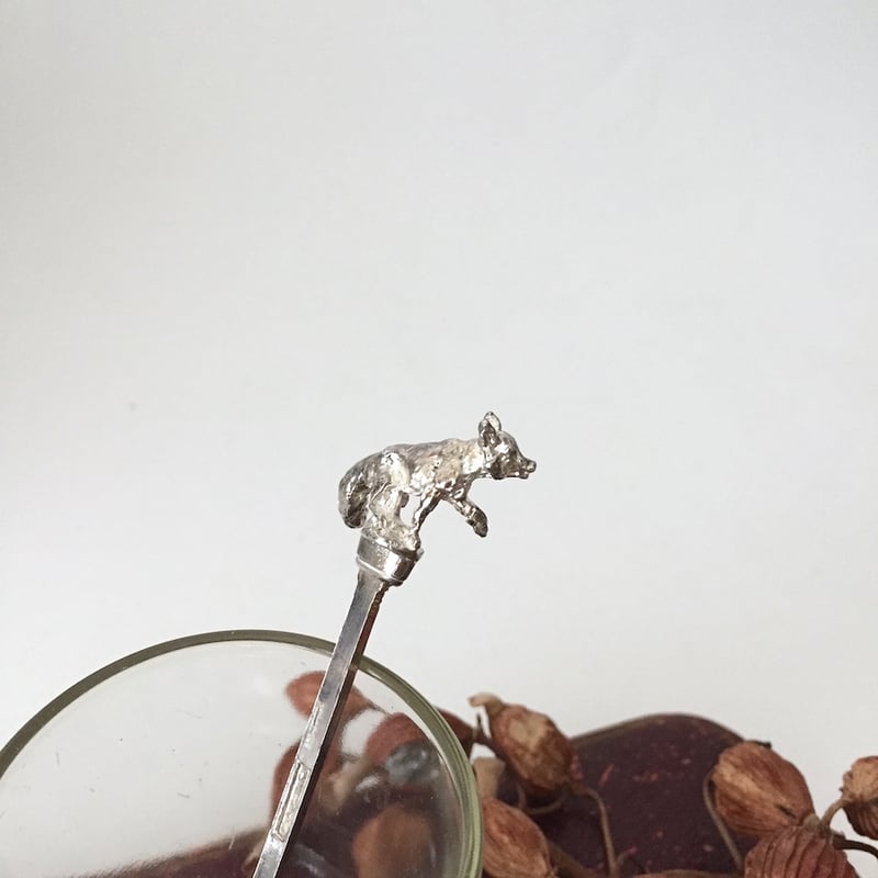 tea spoon / アンティークスべニールキツネティスプーン | cocon