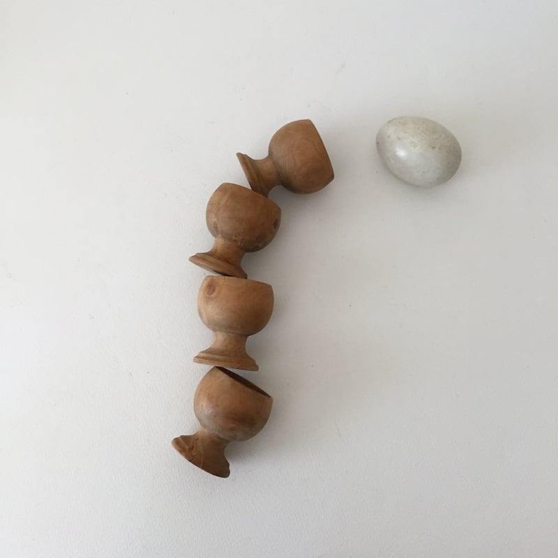 wooden egg cup / アンティークウッドエッグスタンド | cocon