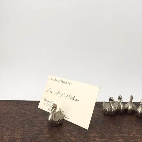 swan card stand / アンティーク白鳥のカードスタンド