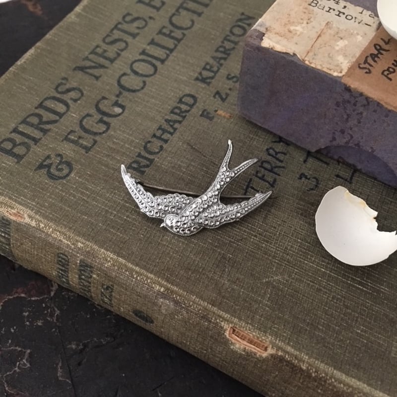 ヴィンテージ ツバメ　ブローチ bird brooch / アンティークバードツバメブローチ | cocon