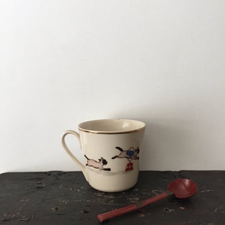 mug / アンティーク猫と馬柄マグカップ