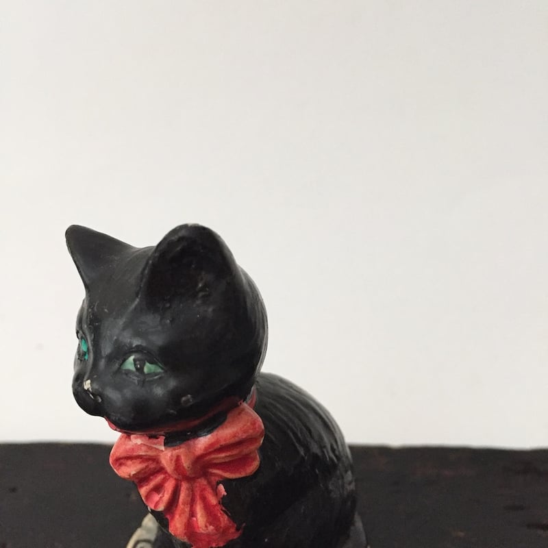 black cat figure / アンティーク黒猫おきもの | cocon