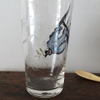 bird glass / アンティークツバメのグラス