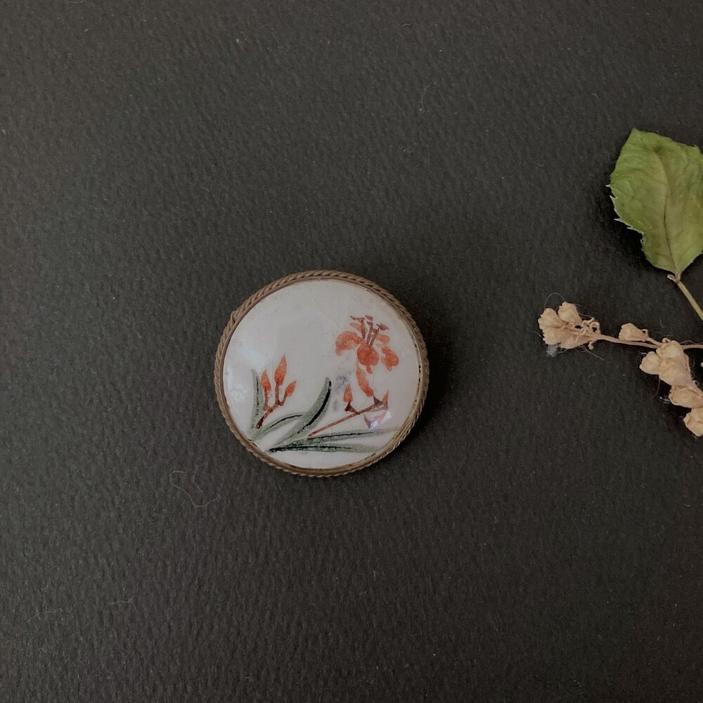 flower brooch アンティーク花柄ブローチ フラワーブローチ | cocon