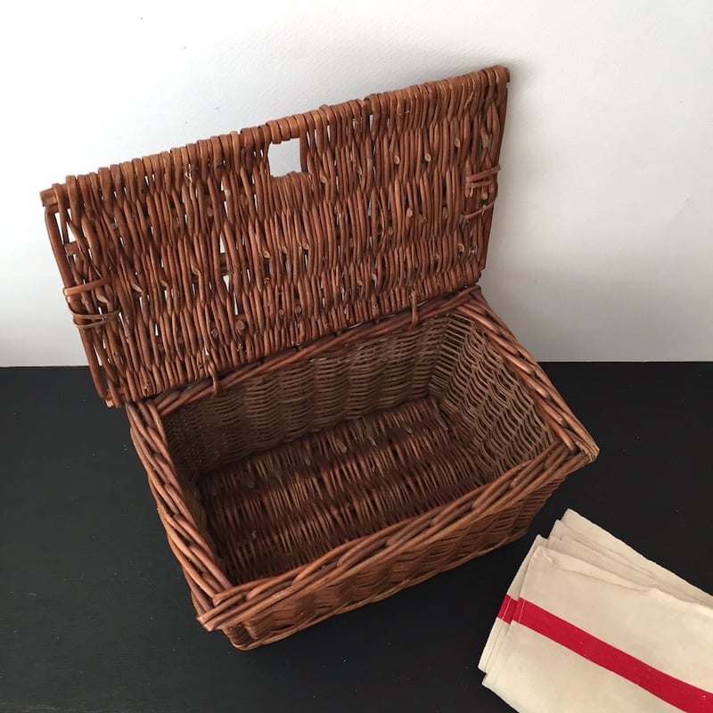 basket / アンティークふたつきバスケット | cocon