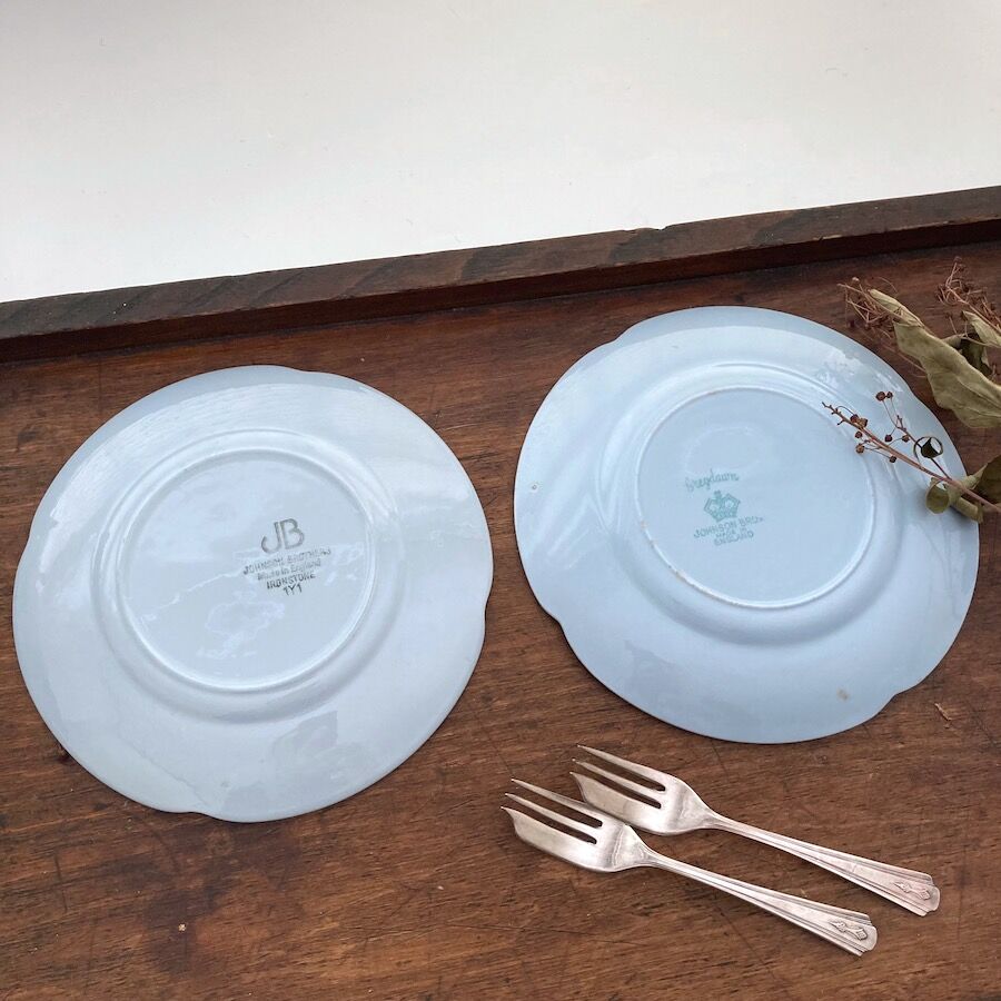 【美品】JOHNSON BROS ケーキ皿セット cake plate Johnson Brothers ジョンソン ブラザーズのケーキ皿