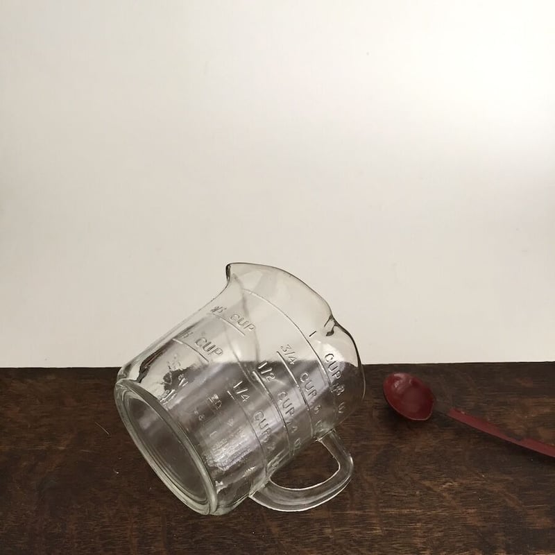 measure glass ヴィンテージメジャリングカップ 3スパウト クリア 