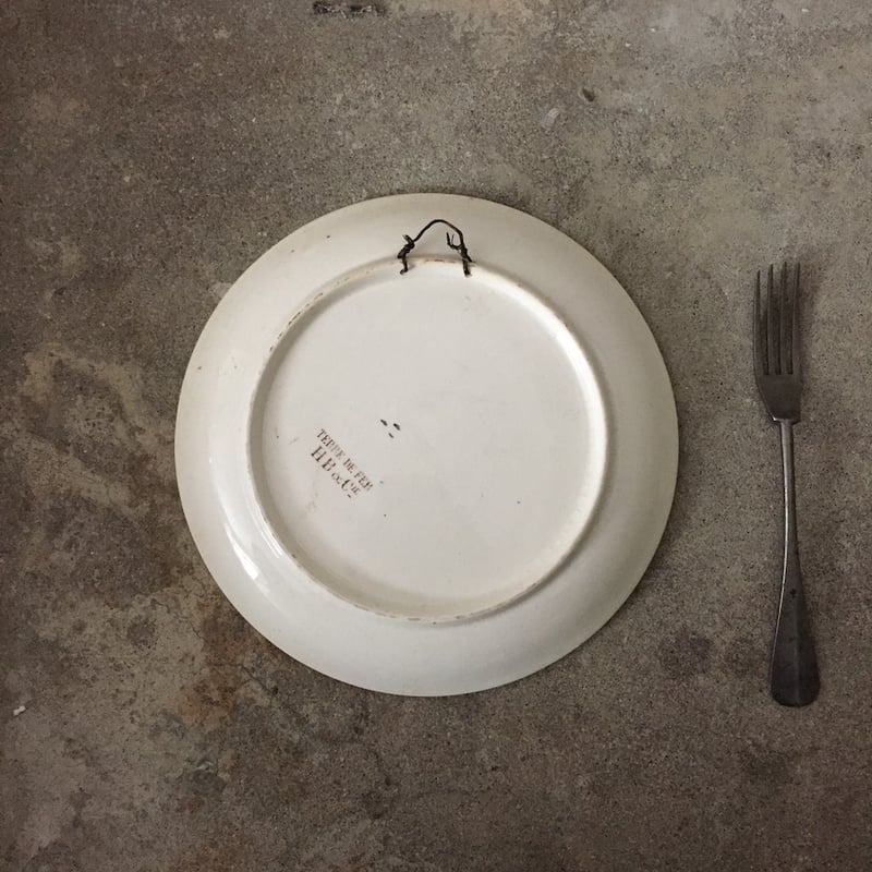 HB & Cie plate / アンティーククレイユモントロームッシュ絵皿 | cocon