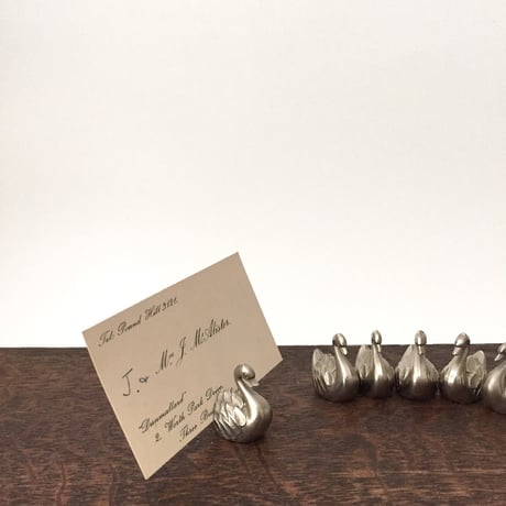 swan card stand / アンティーク白鳥のカードスタンド