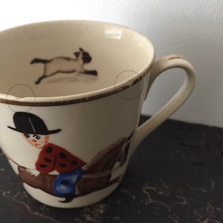 mug / アンティーク猫と馬柄マグカップ