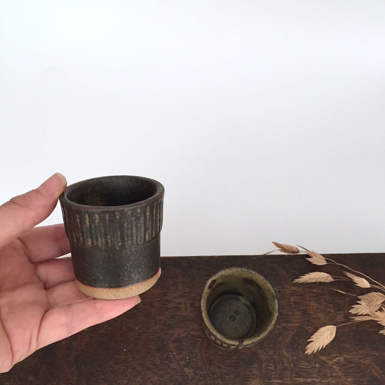 egg cup 陶器のエッグスタンド アンティークポッタリーカップ | cocon