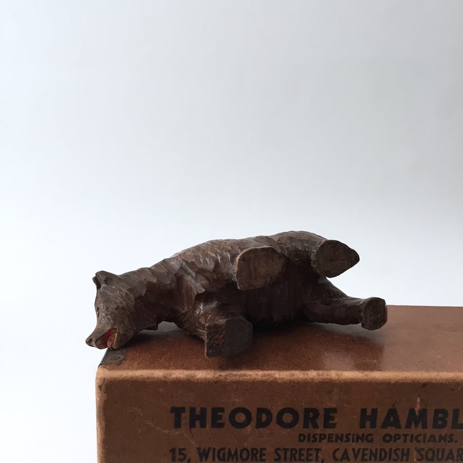 木彫りのくま　置物　木製　スイス　ベルン　ヴィンテージ wooden bear / アンティーク木彫りのくま スイスベルン | cocon
