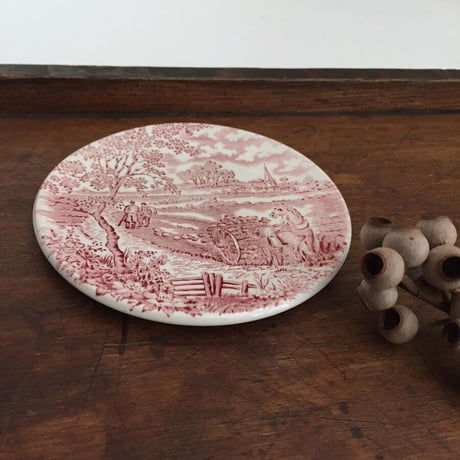mini plate ミニプレート staff fordshire 絵皿　情景皿