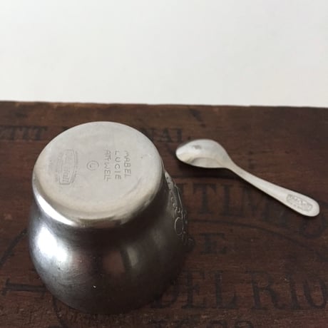 old hall egg cup & mini spoon / オールドホールステンレスエッグカップ ミニスプーン