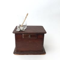 wooden box / アンティーク木箱  木製貯金箱
