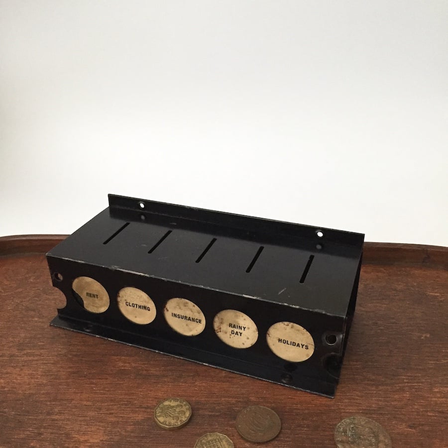 cash box / アンティークメタルのキャッシュボックス貯金箱 | cocon