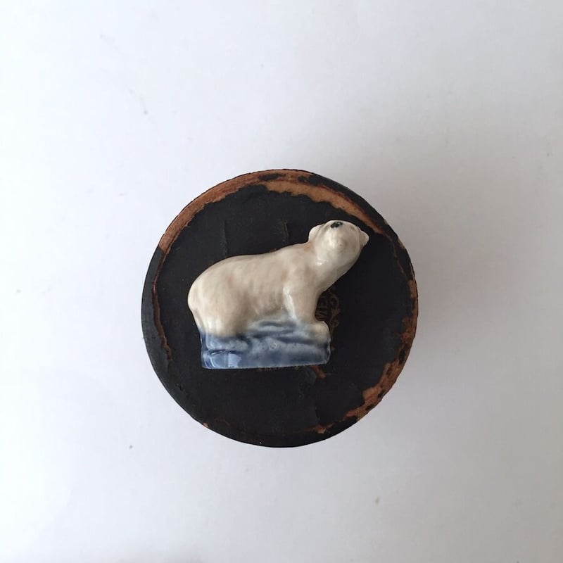 イギリス製　アンティーク熊2体 bear figure wade シロクマ イギリス アンティークくま フィギュリン