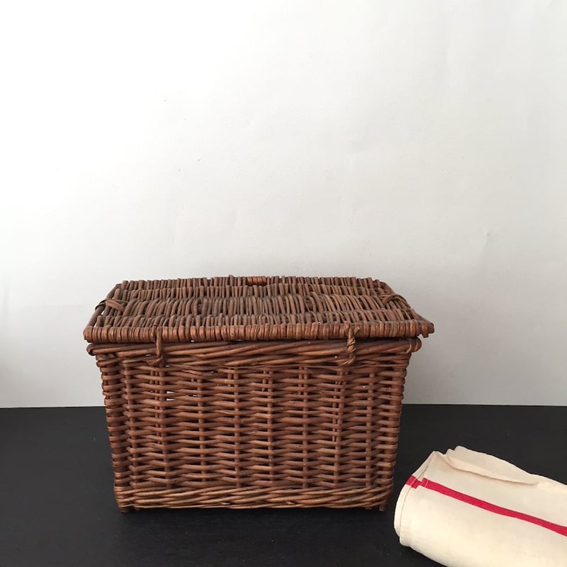 basket / アンティークふたつきバスケット | cocon