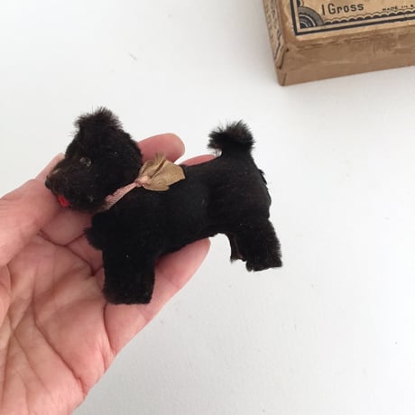 stuff dog / アンティーク犬のぬいぐるみ リアルレザーのドッグ