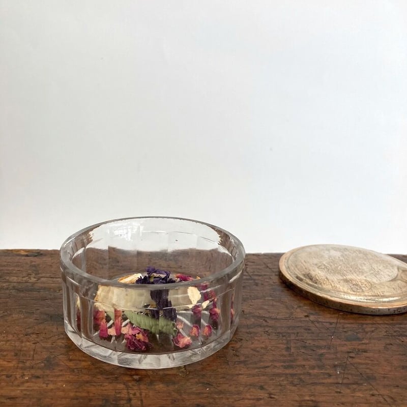 glass jar / アンティークトリンケットボックス シルバー イギリス | cocon