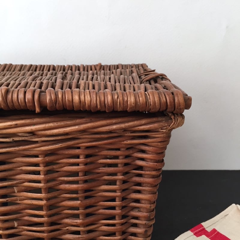 basket / アンティークふたつきバスケット | cocon