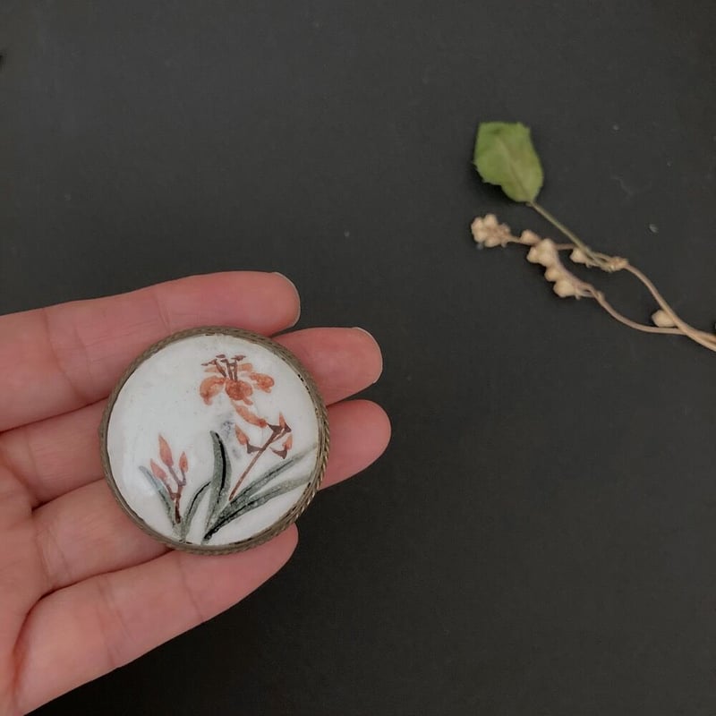 flower brooch アンティーク花柄ブローチ フラワーブローチ | cocon