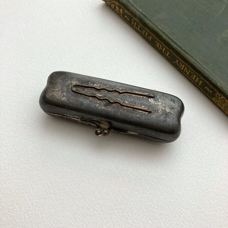 hairpin case antique  メタルケース　イギリス　がま口