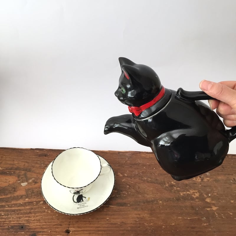 black cat pot / アンティーク黒猫ポット | cocon