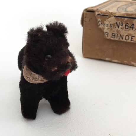 stuff dog / アンティーク犬のぬいぐるみ リアルレザーのドッグ