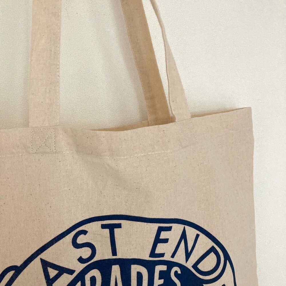 Waste store London エコバッグ エコバッグ フラワー Lサイズ ホワイト｜ボールアンドチェーン