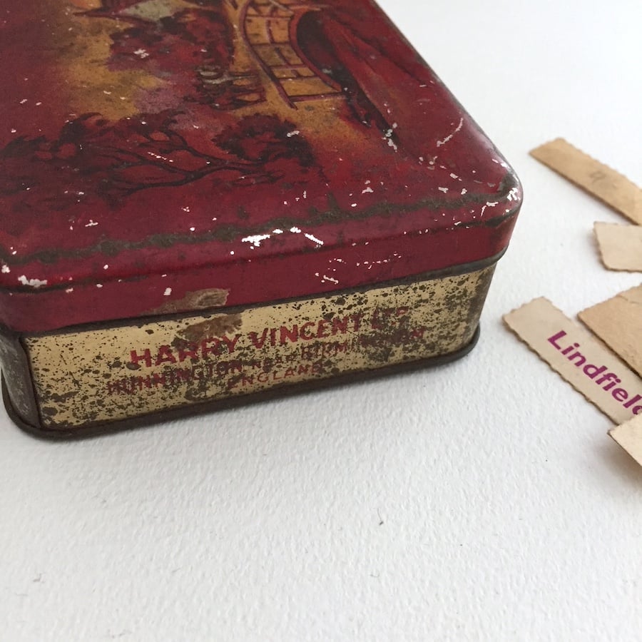 toffee tin / アンティークスィーツティン blue bird tin | cocon
