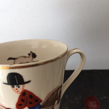 mug / アンティーク猫と馬柄マグカップ
