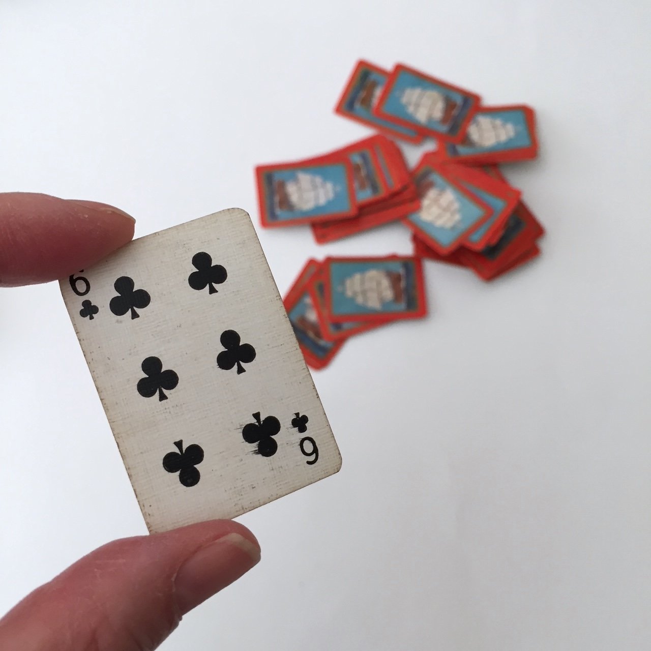 アンティーク　ミニチュア　トランプ　レザーケース入り　ヴィンテージ playing cards / アンティークミニトランプ | cocon