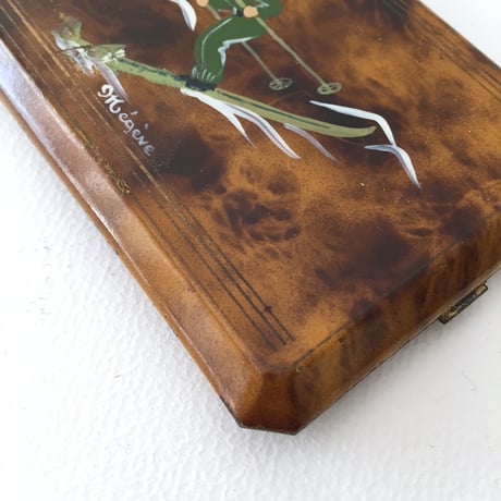 cigarette case / アンティークスキー柄のシガレットケース