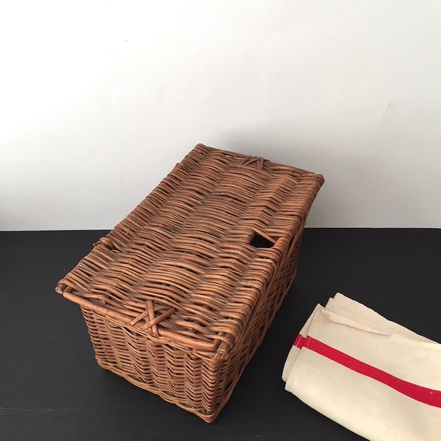 basket / アンティークふたつきバスケット | cocon