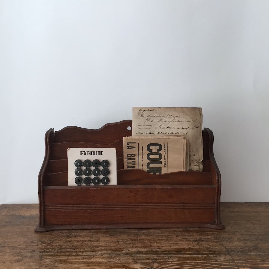 letter rack /アンティークレターラック レタースタンド 卓上