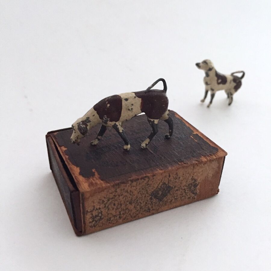 dog lead figure 鉄の犬ドッグのフィギュア 動物フィギュリン | cocon