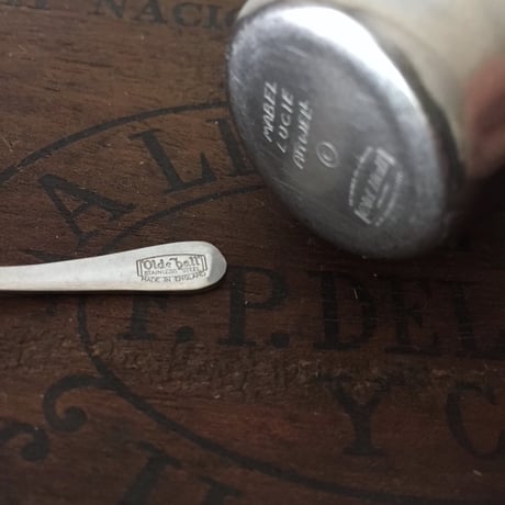 old hall egg cup & mini spoon / オールドホールステンレスエッグカップ ミニスプーン
