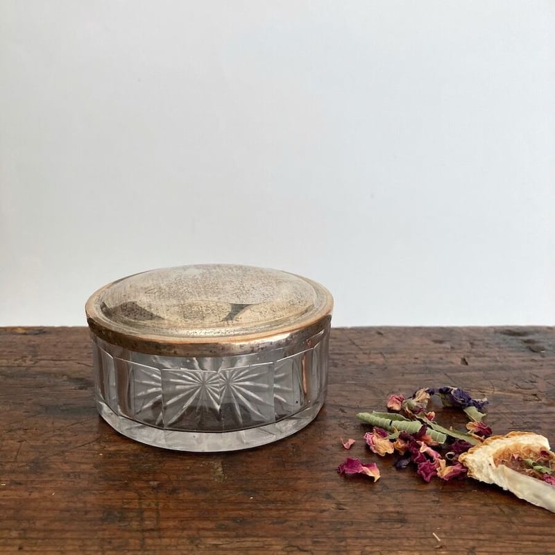 glass jar / アンティークトリンケットボックス シルバー イギリス | cocon