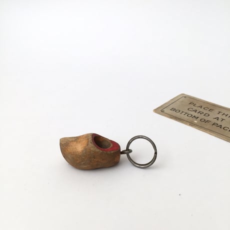 shoes keyring / アンティーク木靴のキーフォルダー
