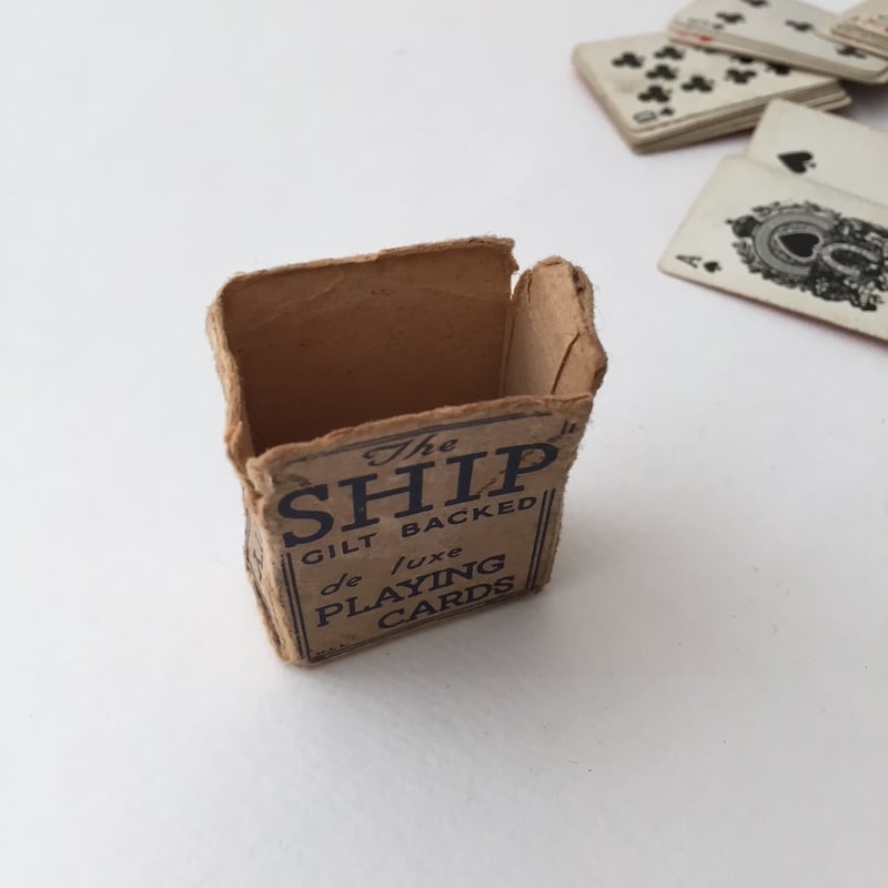 アンティーク　ミニチュア　トランプ　レザーケース入り　ヴィンテージ playing cards / アンティークミニトランプ | cocon
