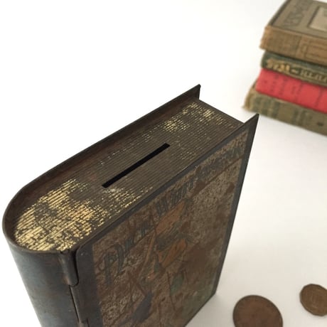 money tin box / アンティークブック型貯金箱